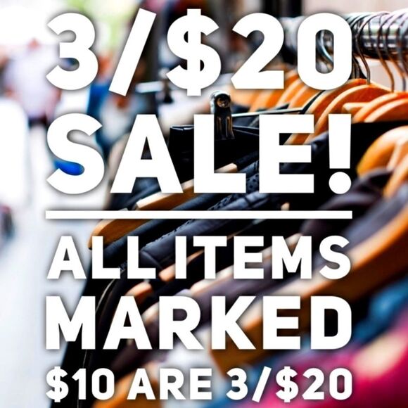 𝅺closet CLEAR OUT  SALE!! 3 for $20 sale!! EVERYTHING under $10 - Picture 1 of 1
